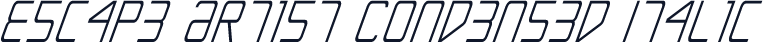 Escape Artist Condensed Italic