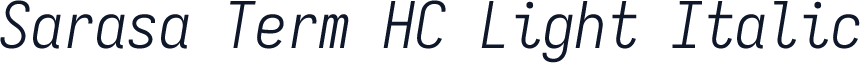 Sarasa Term HC Light Italic