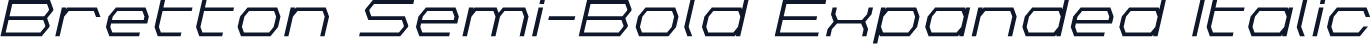 Bretton Semi-Bold Expanded Italic