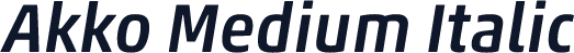 Akko Medium Italic
