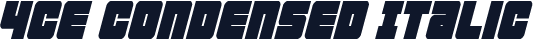 4ce Condensed Italic