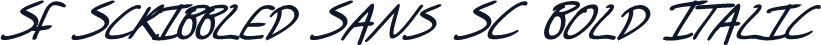 SF Scribbled Sans SC Bold Italic