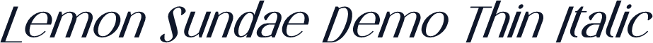 Lemon Sundae Demo Thin Italic
