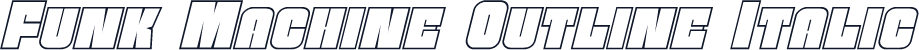 Funk Machine Outline Italic