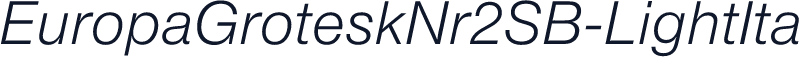 EuropaGroteskNr2SB-LightIta