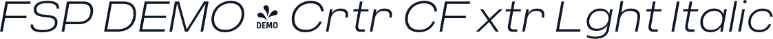 FSP DEMO - Crtr CF xtr Lght Italic