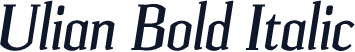 Ulian Bold Italic