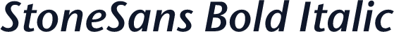 StoneSans Bold Italic