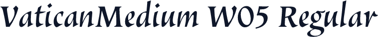 VaticanMedium W05 Regular
