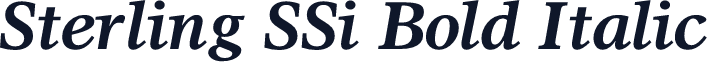 Sterling SSi Bold Italic