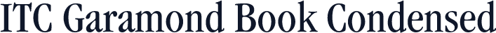ITC Garamond Book Condensed