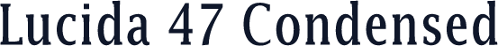 Lucida 47 Condensed