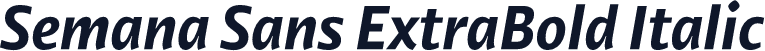 Semana Sans ExtraBold Italic