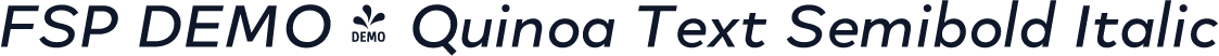 FSP DEMO - Quinoa Text Semibold Italic