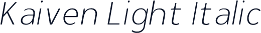 Kaiven Light Italic