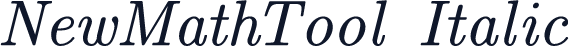 NewMathTool Italic