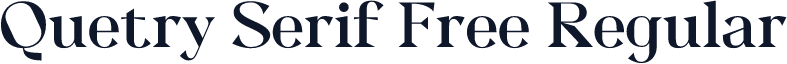 Quetry Serif Free Regular