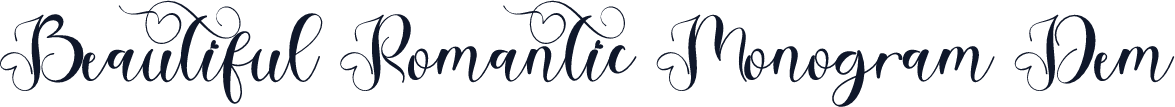 Beautiful Romantic Monogram Dem