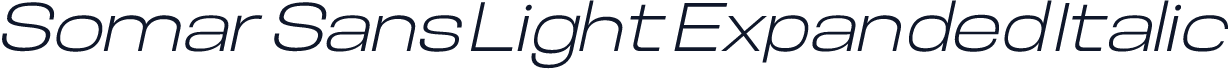 Somar Sans Light Expanded Italic