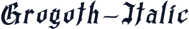 Grogoth-Italic
