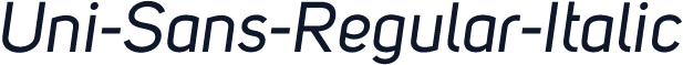 Uni-Sans-Regular-Italic
