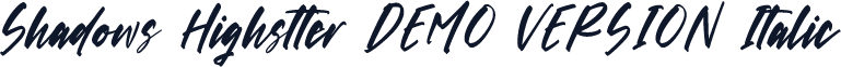 Shadows Highstter DEMO VERSION Italic