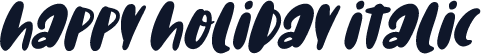 Happy Holiday Italic