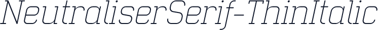 NeutraliserSerif-ThinItalic