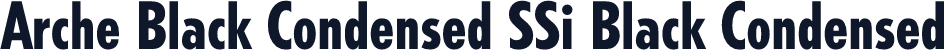 Arche Black Condensed SSi Black Condensed