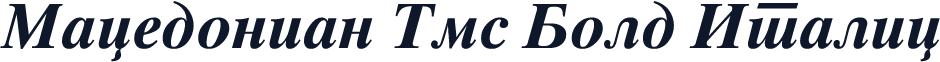 Macedonian Tms Bold Italic