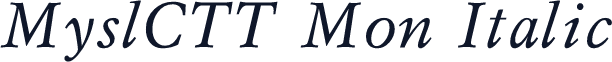 MyslCTT Mon Italic
