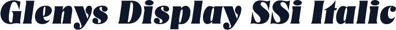 Glenys Display SSi Italic