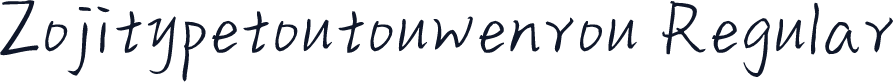Zojitypetoutouwenrou Regular