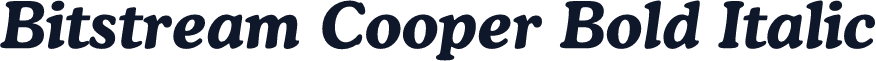 Bitstream Cooper Bold Italic