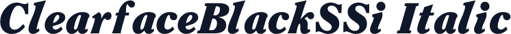 ClearfaceBlackSSi Italic