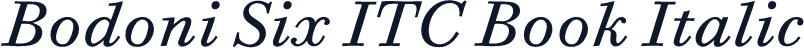 Bodoni Six ITC Book Italic