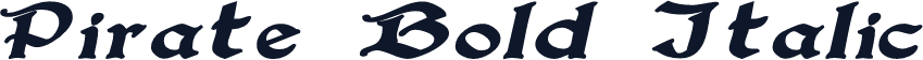 Pirate Bold Italic