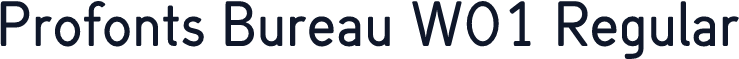 Profonts Bureau W01 Regular