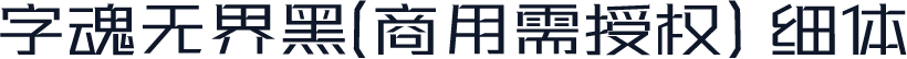 字魂无界黑(商用需授权) 细体
