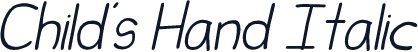 Child's Hand Italic
