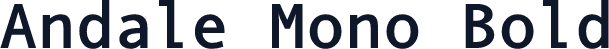 Andale Mono Bold