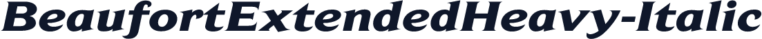 BeaufortExtendedHeavy-Italic