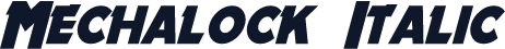 Mechalock Italic