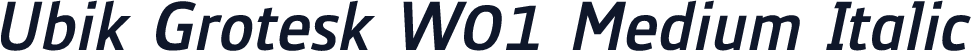 Ubik Grotesk W01 Medium Italic