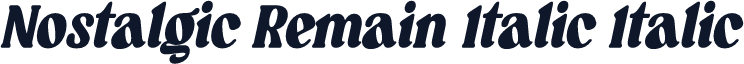 Nostalgic Remain Italic Italic