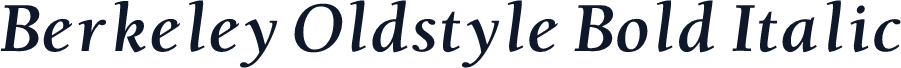 Berkeley Oldstyle Bold Italic