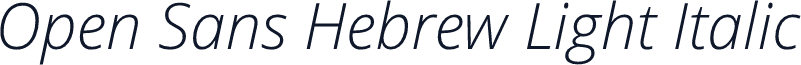 Open Sans Hebrew Light Italic