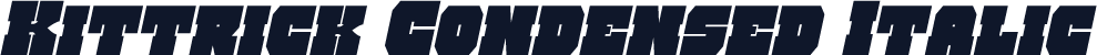 Kittrick Condensed Italic