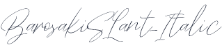 BarosakiSLant-Italic