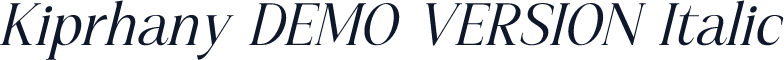 Kiprhany DEMO VERSION Italic